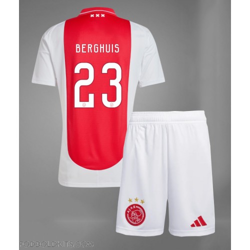 Ajax Steven Berghuis #23 Hjemmebanesæt Børn 2024-25 Kortærmet (+ Korte bukser)